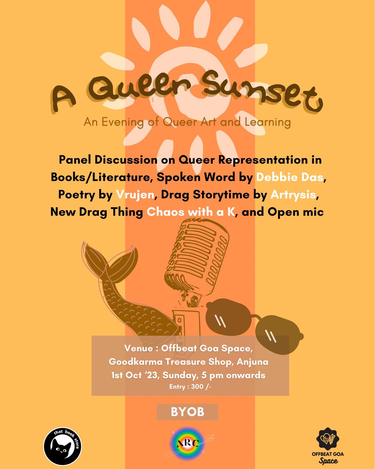 Poster for A Queer Sunset, 1 Oct 2023