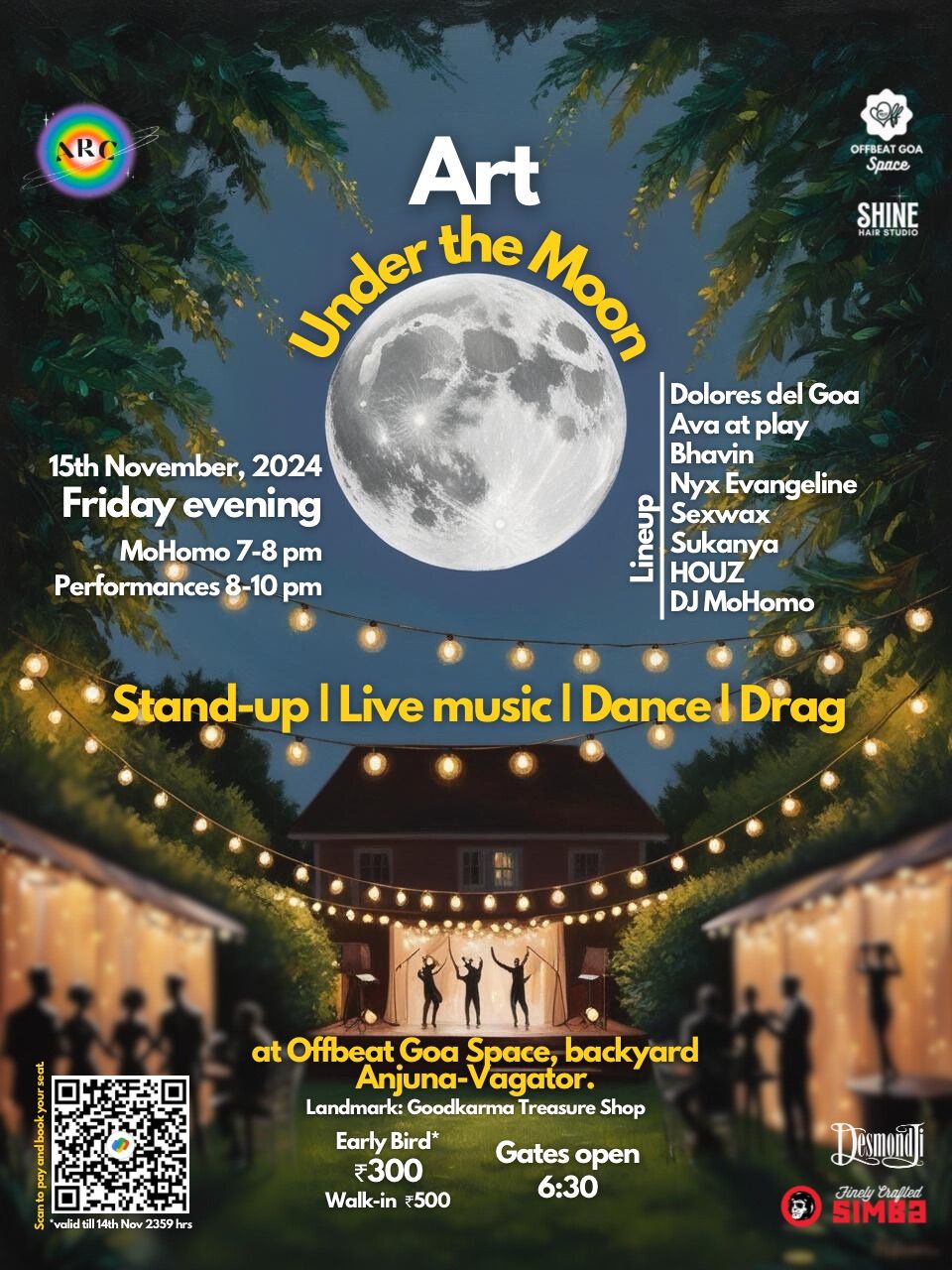 Poster for Art Under the Moon, 15 Nov 2024