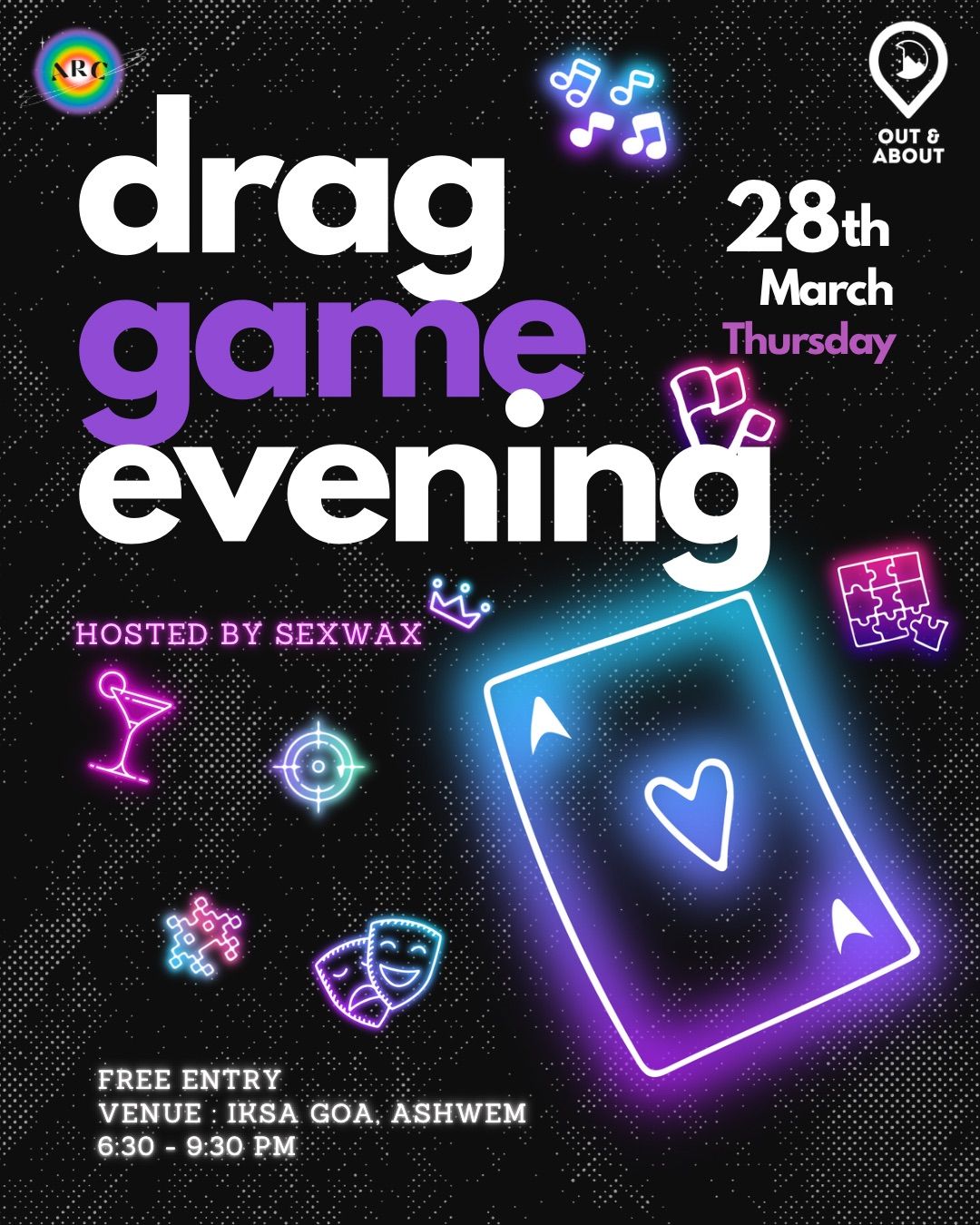 Poster for Drag Game Evening, 28 Mar 2024